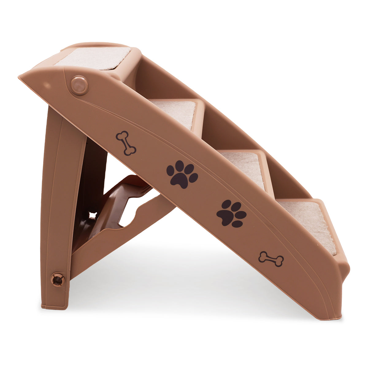 Furtastic 50cm Foldable Step Ladder Stairs - Brown V240-PTS-EJE-433-BR