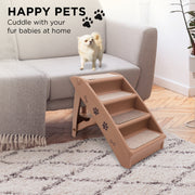 Furtastic 50cm Foldable Step Ladder Stairs - Brown V240-PTS-EJE-433-BR