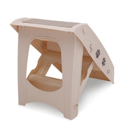 Furtastic Foldable Pet Stairs In White - 50cm Dog Ladder Cat Ramp V240-PTS-EJE-433-WH