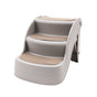 Furtastic Foldable Pet Stairs In Grey - 38cm Dog Ladder Cat Ramp V240-PTS-EJE-434-GY