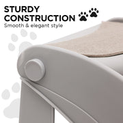 Furtastic Foldable Pet Stairs In Grey - 38cm Dog Ladder Cat Ramp V240-PTS-EJE-434-GY