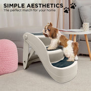 Furtastic 38cm Foldable Pet Stairs Ramp - White V240-PTS-EJE-434-WH