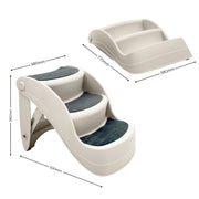 Furtastic 38cm Foldable Pet Stairs Ramp - White V240-PTS-EJE-434-WH