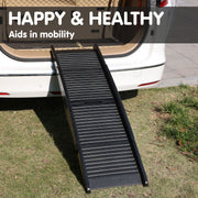 Furtastic 152cm Portable Dog Pet Ramp - Black V240-PTS-EJE-DF-BK