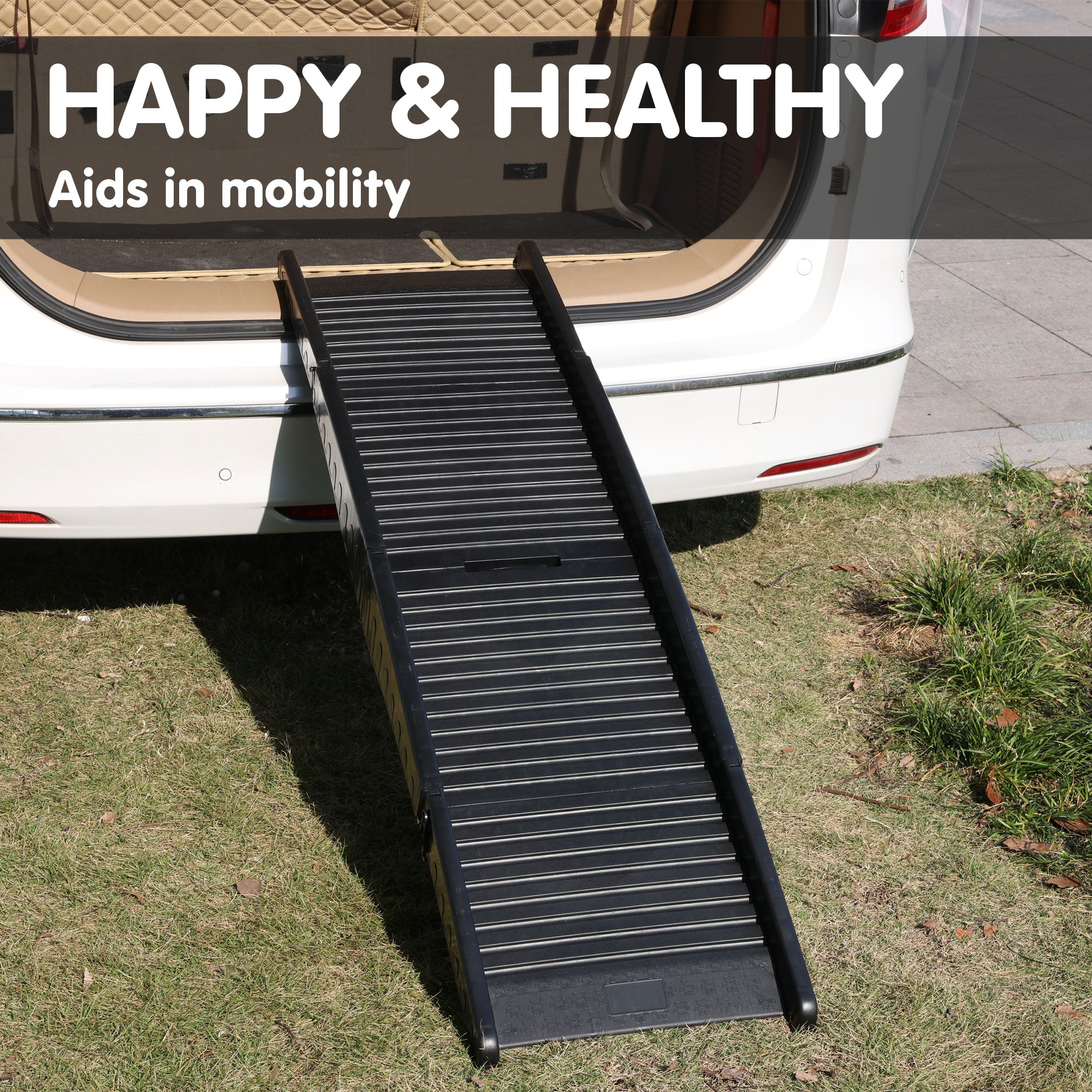 Furtastic 152cm Portable Dog Pet Ramp - Black V240-PTS-EJE-DF-BK