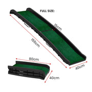 Furtastic Foldable Dog Ramp with Poly-Grass Grip Surface Non-Slip UV Protection V240-PTS-EJE-DF-GRS