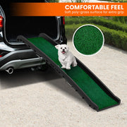 Furtastic Foldable Dog Ramp with Poly-Grass Grip Surface Non-Slip UV Protection V240-PTS-EJE-DF-GRS