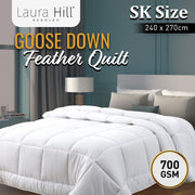 Laura Hill 700GSM Goose Down Feather Comforter Doona - Super King V240-QLT-GDF-700-SK