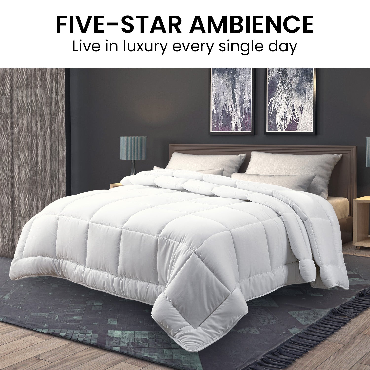 Laura Hill 700GSM Goose Down Feather Comforter Doona - Super King V240-QLT-GDF-700-SK