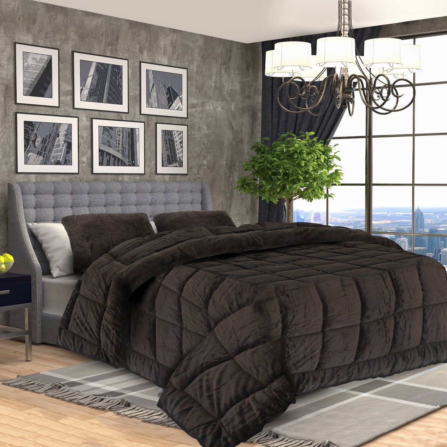 Laura Hill 600GSM Faux Mink Comforter Quilt Duvet Doona - Queen V240-QLT-MKC-600-QN