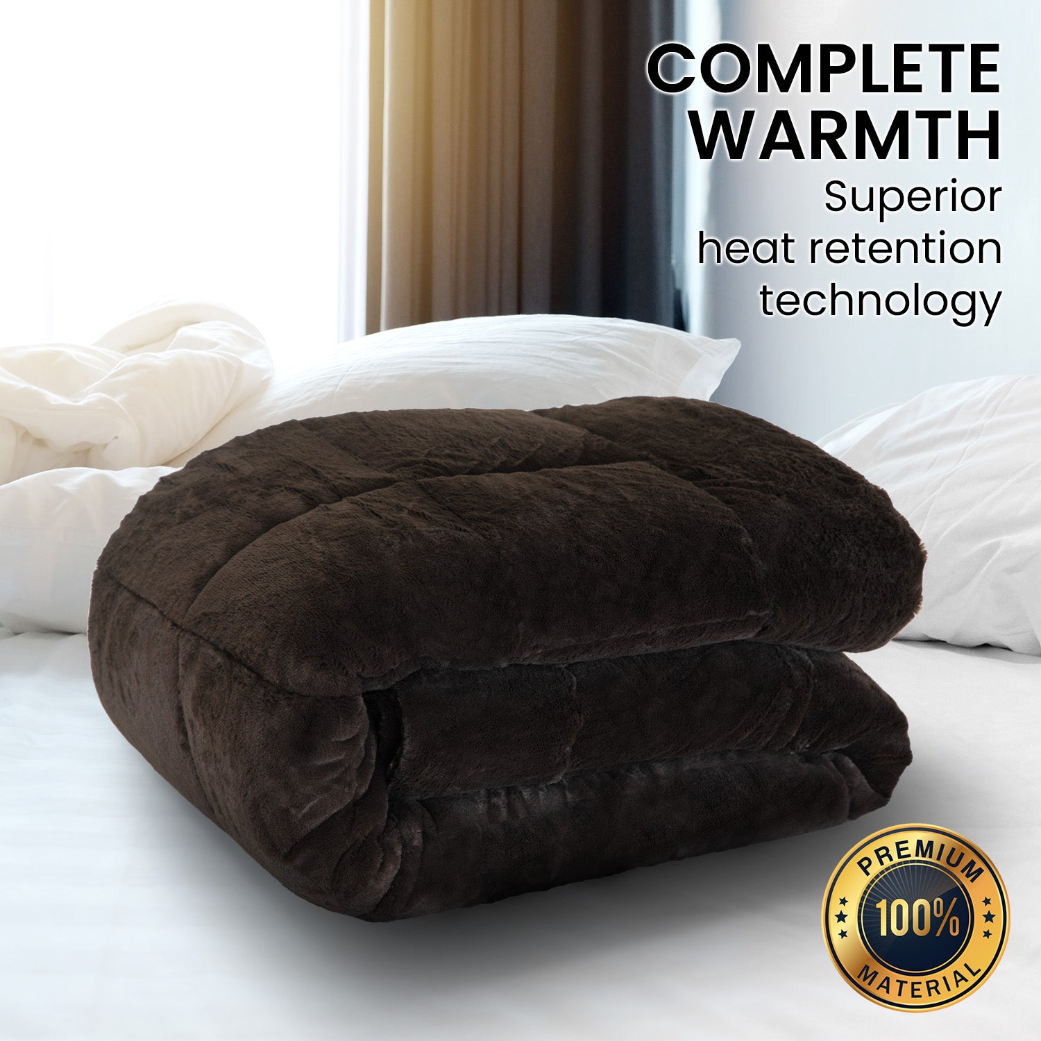 Laura Hill 600GSM Faux Mink Comforter Quilt Duvet Doona - Queen V240-QLT-MKC-600-QN