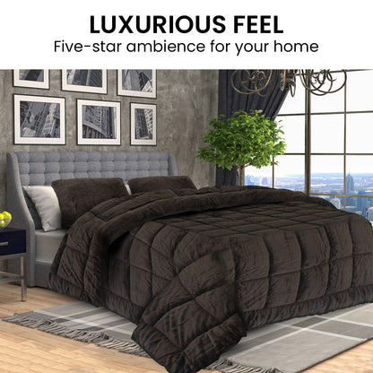 Laura Hill 600GSM Faux Mink Comforter Quilt Duvet Doona - Queen V240-QLT-MKC-600-QN