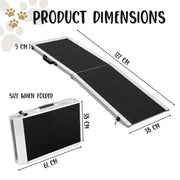 Furtastic Foldable Aluminium Dog Ramp - 122 x 38 cm V240-RAM-DOG-04