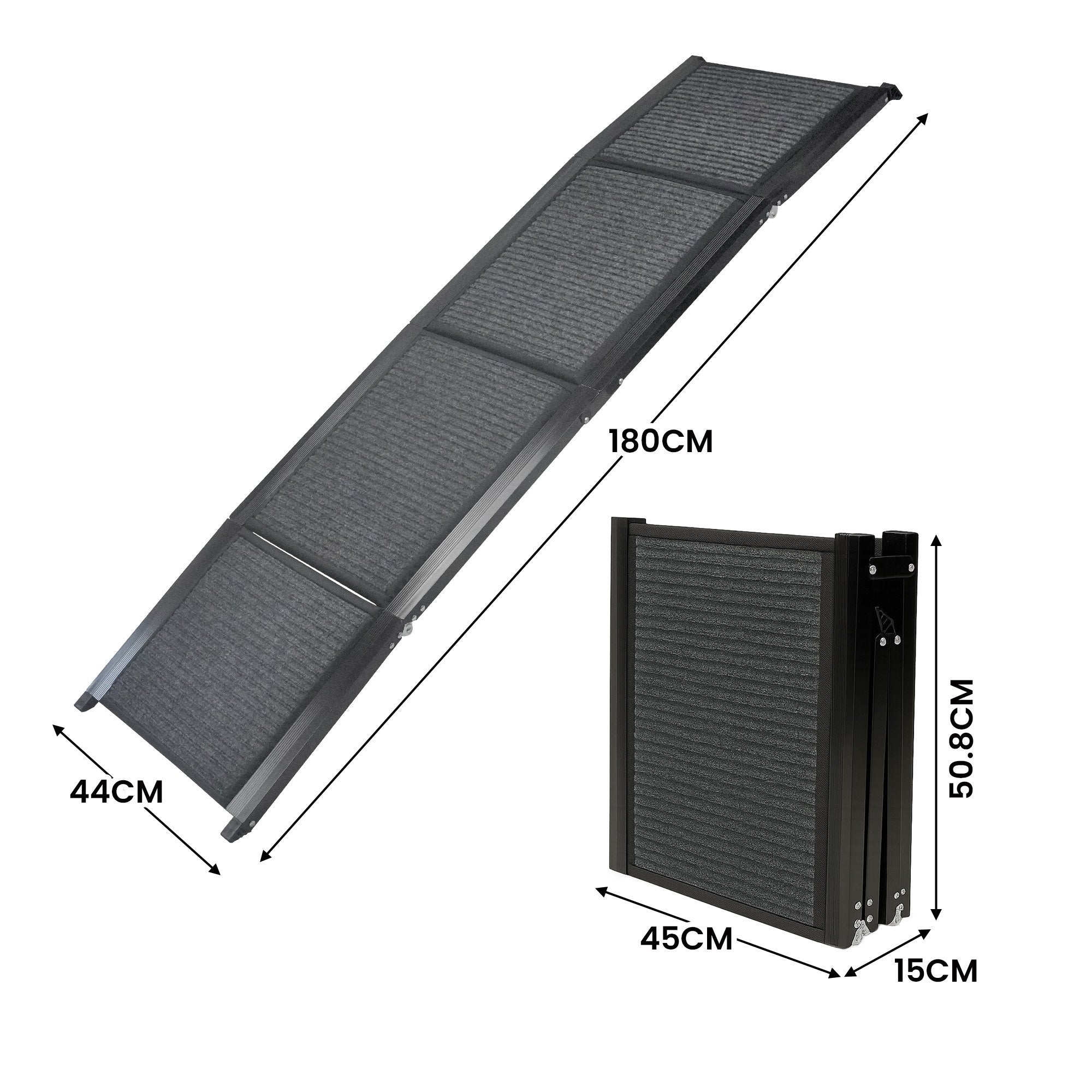 Furtastic Dog Ramp For Cars Pet Ramp For Puppy Medium Dogs Old Dogs & Cats Non-slip Felt Surface Aluminium V240-RAM-JOY-PET-180