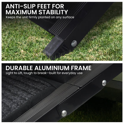 Furtastic Dog Ramp For Cars Pet Ramp For Puppy Medium Dogs Old Dogs & Cats Non-slip Felt Surface Aluminium V240-RAM-JOY-PET-180