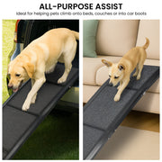 Furtastic Dog Ramp For Cars Pet Ramp For Puppy Medium Dogs Old Dogs & Cats Non-slip Felt Surface Aluminium V240-RAM-JOY-PET-180