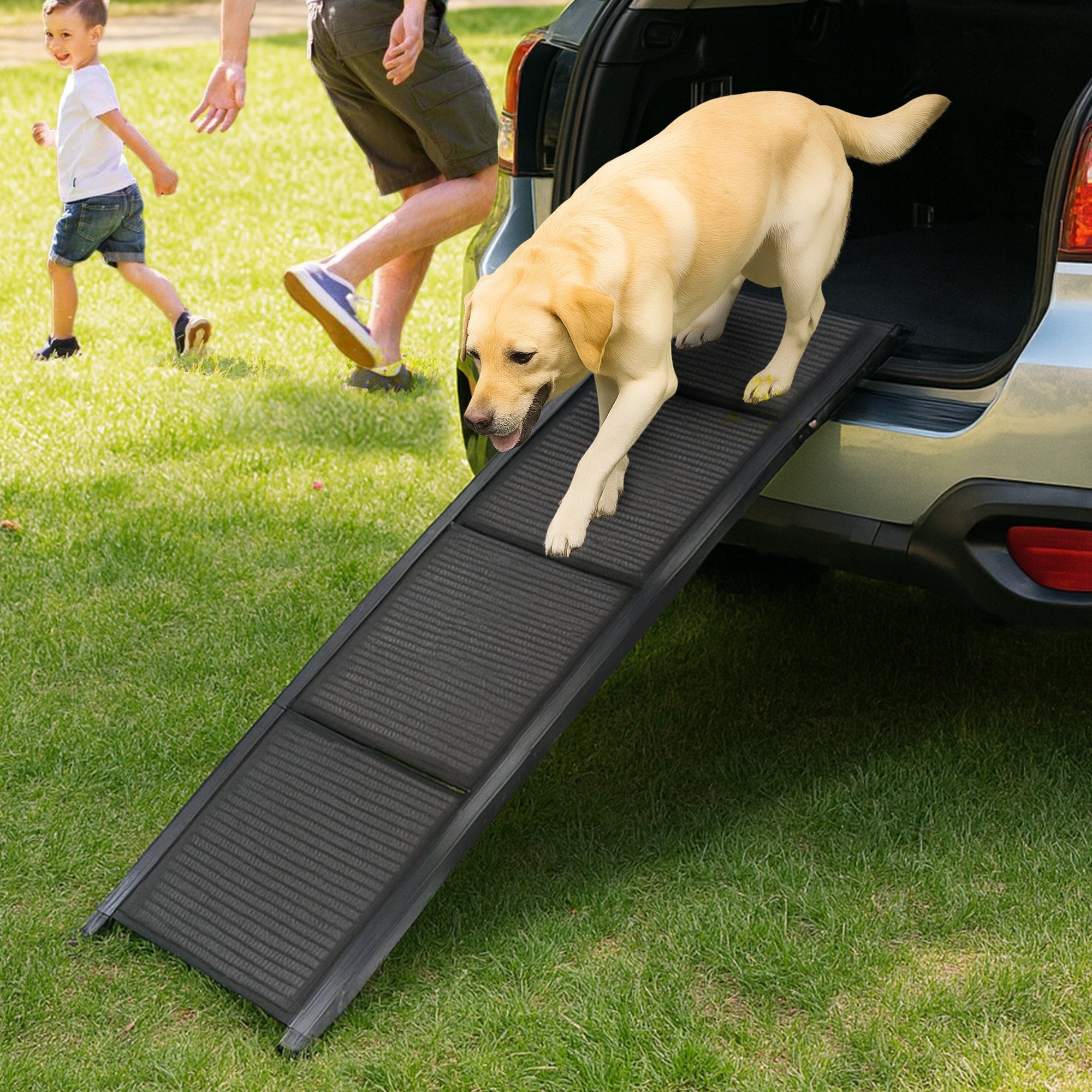 Furtastic Dog Ramp For Cars Pet Ramp For Puppy Medium Dogs Old Dogs & Cats Non-slip Felt Surface Aluminium V240-RAM-JOY-PET-180