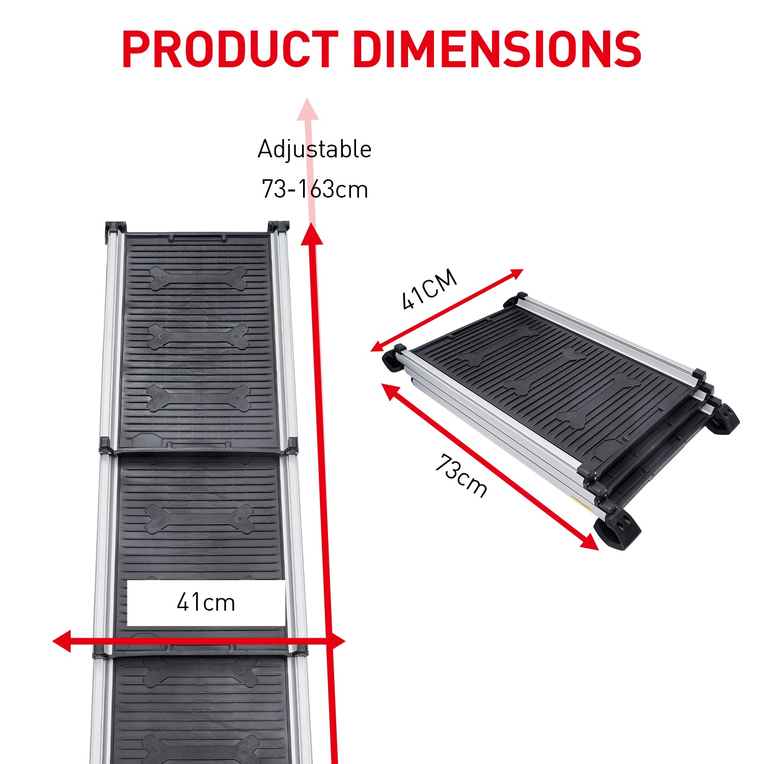 Furtastic Heavy-Duty Aluminium Telescopic Dog Pet Ramp V240-RAM-PET-TC2