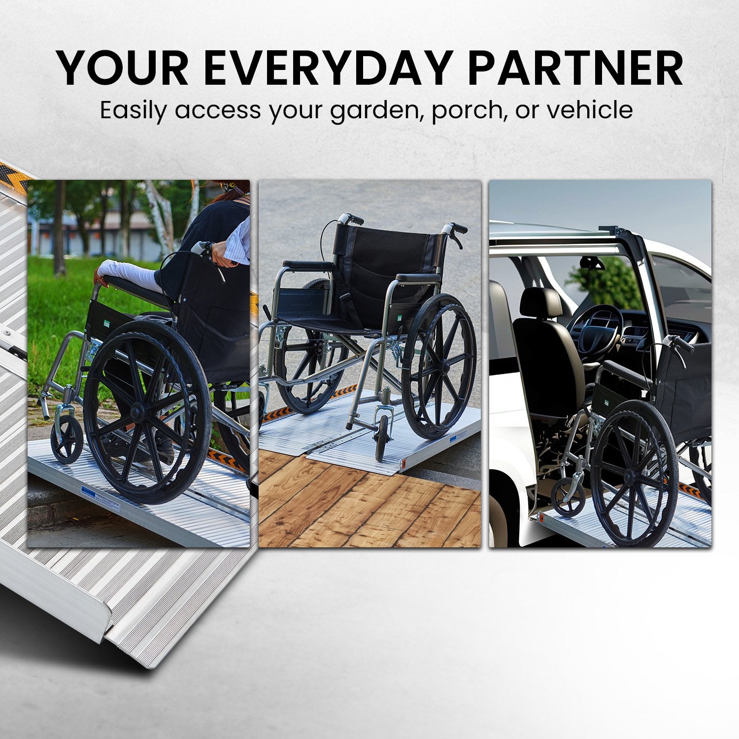 Kartrite 3ft Aluminium Foldable Wheelchair Ramp R01 V240-RAM-WCR-R01-3FT