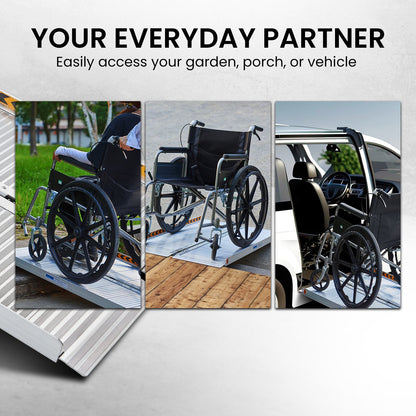 Kartrite 3ft Aluminium Foldable Wheelchair Ramp R01 V240-RAM-WCR-R01-3FT