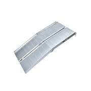 Kartrite 4ft Aluminium Foldable Wheelchair Ramp Non-Slip R02 Silver V240-RAM-WCR-R02-4FT