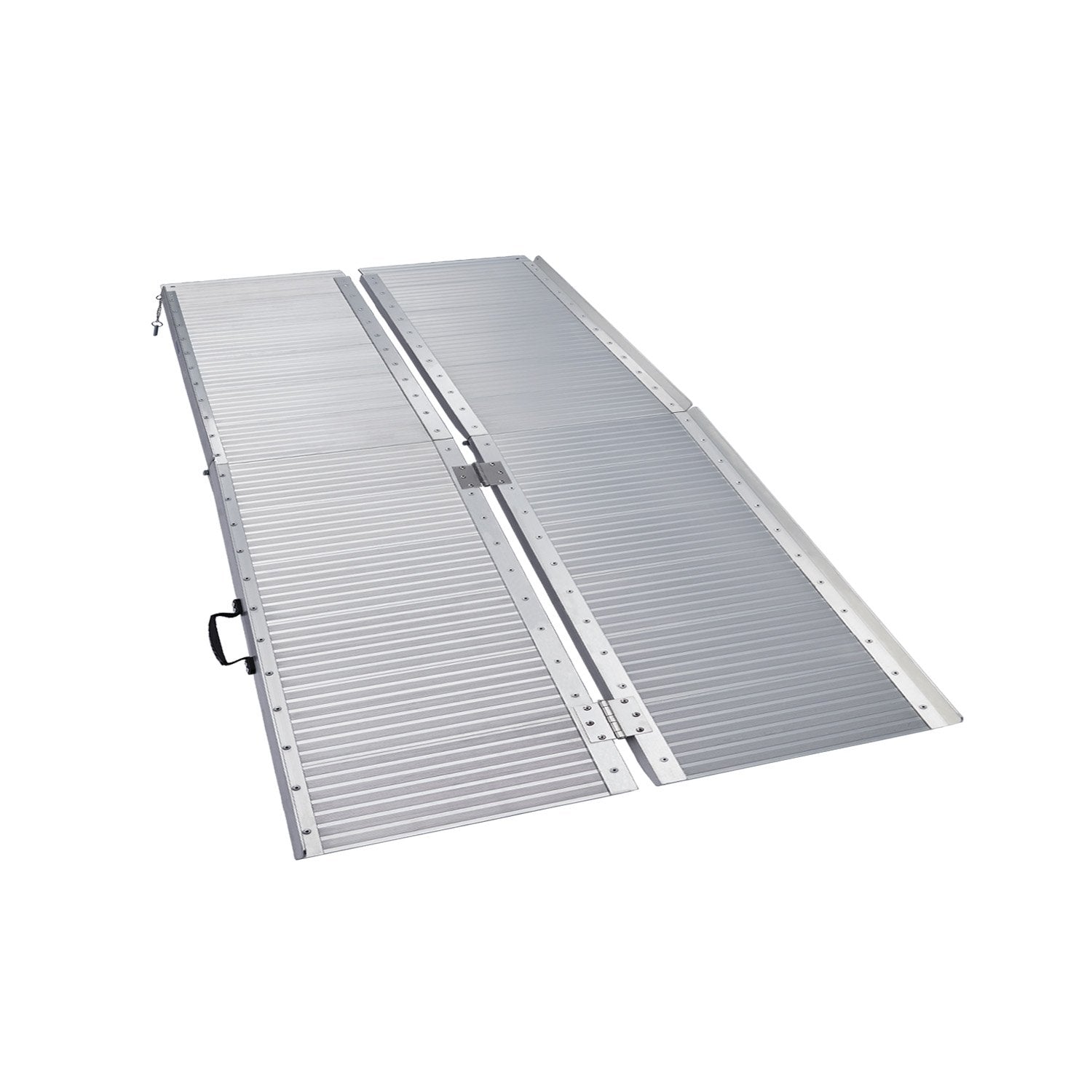 Kartrite 4ft Aluminium Foldable Wheelchair Ramp Non-Slip R02 Silver V240-RAM-WCR-R02-4FT