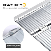 Kartrite 5ft Aluminium Foldable Wheelchair Ramp Non-Slip R02 Silver V240-RAM-WCR-R02-5FT