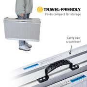 Kartrite 5ft Aluminium Foldable Wheelchair Ramp Non-Slip R02 Silver V240-RAM-WCR-R02-5FT