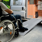 Kartrite 5ft Aluminium Foldable Wheelchair Ramp Non-Slip R02 Silver V240-RAM-WCR-R02-5FT