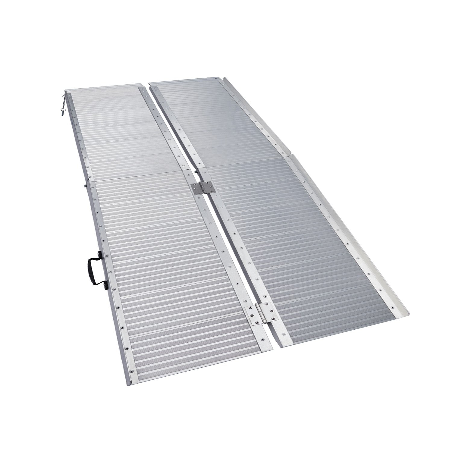 Kartrite 5ft Aluminium Foldable Wheelchair Ramp Non-Slip R02 Silver V240-RAM-WCR-R02-5FT