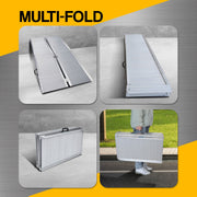 Kartrite 5ft Aluminium Foldable Wheelchair Ramp Non-Slip R02 Silver V240-RAM-WCR-R02-5FT
