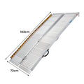 Kartrite 6ft Aluminium Foldable Wheelchair Ramp Non-Slip R02 Silver V240-RAM-WCR-R02-6FT