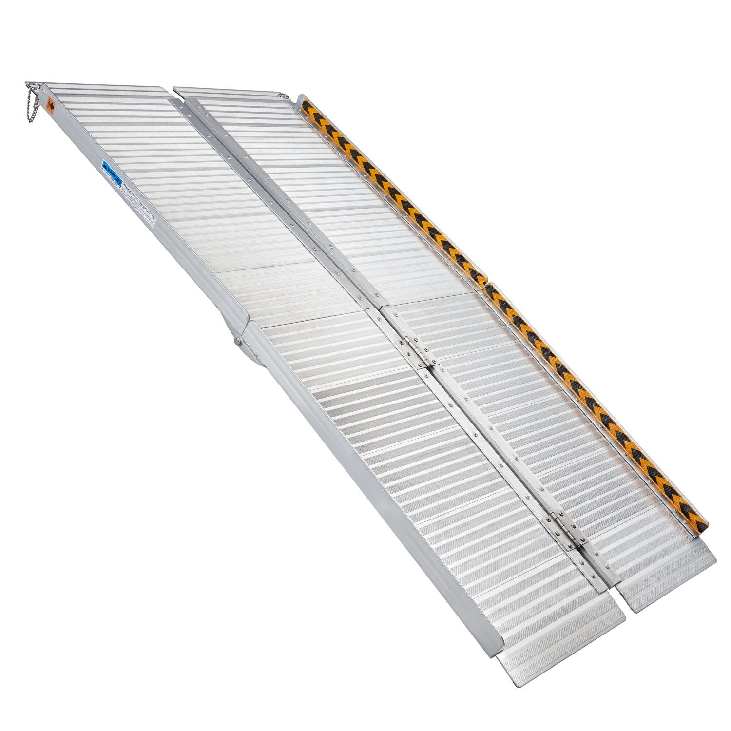 Kartrite 6ft Aluminium Foldable Wheelchair Ramp Non-Slip R02 Silver V240-RAM-WCR-R02-6FT