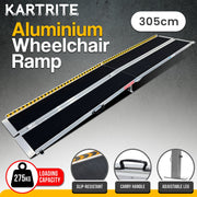 Kartrite Folding Aluminium Wheelchair Ramp 10FT Portable Mobility Access Ramp V240-RAM-WCR-R03-10F