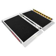 Kartrite Aluminium Wheelchair Ramp 2FT Mobility Ramp with High Grip Surface Safety Side Rails Locking Pin & V240-RAM-WCR-R03-2FT