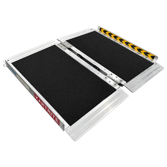 Kartrite Aluminium Wheelchair Ramp 2FT Mobility Ramp with High Grip Surface Safety Side Rails Locking Pin & V240-RAM-WCR-R03-2FT