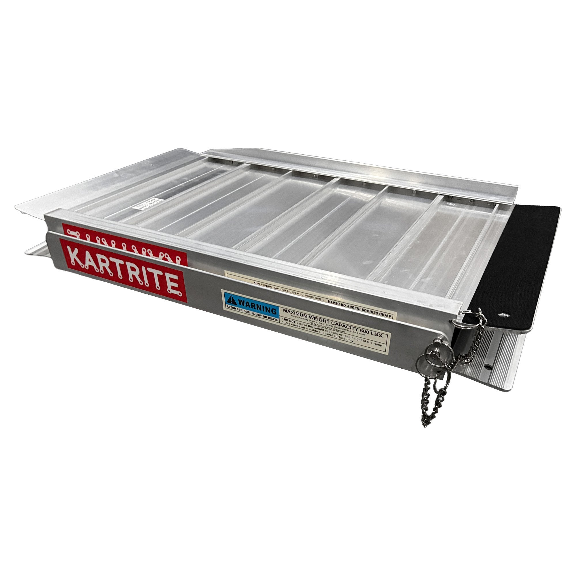 Kartrite Aluminium Wheelchair Ramp 2FT Mobility Ramp with High Grip Surface Safety Side Rails Locking Pin & V240-RAM-WCR-R03-2FT
