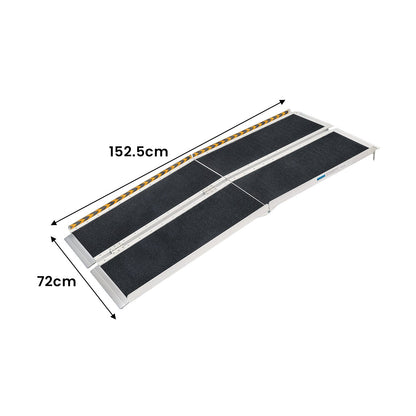 Kartrite Folding Aluminium Wheelchair Ramp 5FT Portable Mobility Access Ramp V240-RAM-WCR-R03-5FT