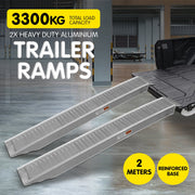 Kartrite 2x Heavy Duty Aluminium Loading Ramps - 2m V240-RAMP-305-20