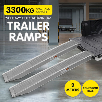 Kartrite 2x Heavy Duty Aluminium Loading Ramps - 2m V240-RAMP-305-20