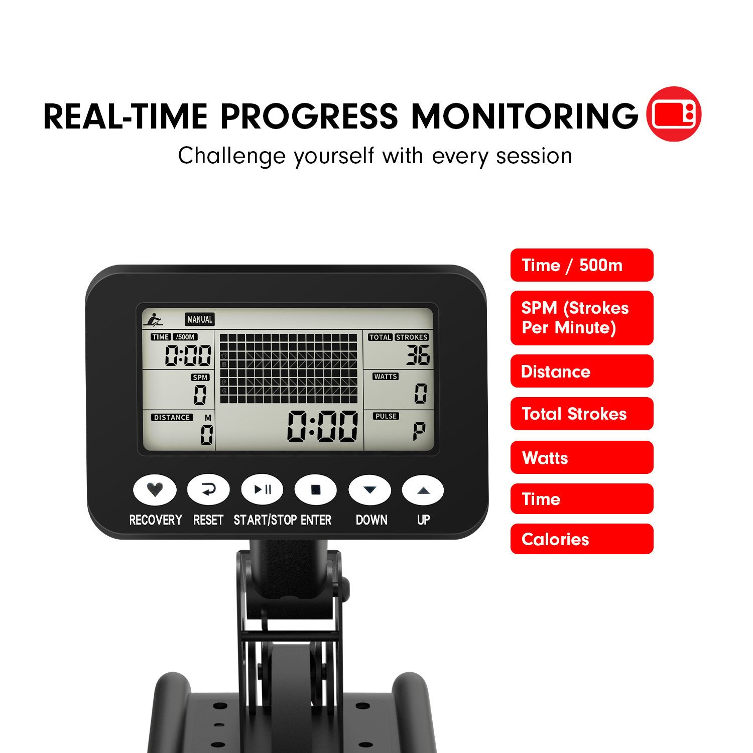 Powertrain 13L Water Resistance Rowing Machine Rower V240-ROM-MRH-07P