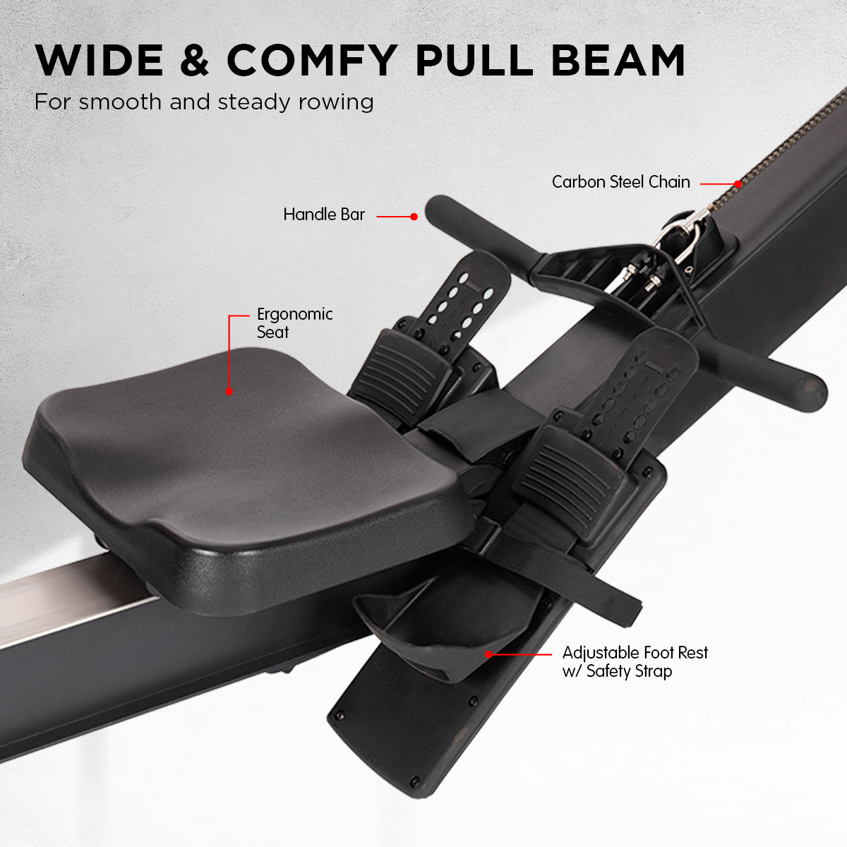 Powertrain Air Rowing Machine Resistance Rower for Home Gym Cardio V240-ROM-TODO-RM5