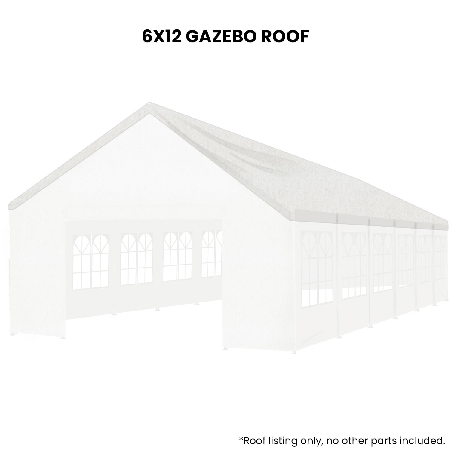 Wallaroo 6x12 White Premium Outdoor Event Marquee Roof Spare Part V240-ROOF-6X12-CPT-WH