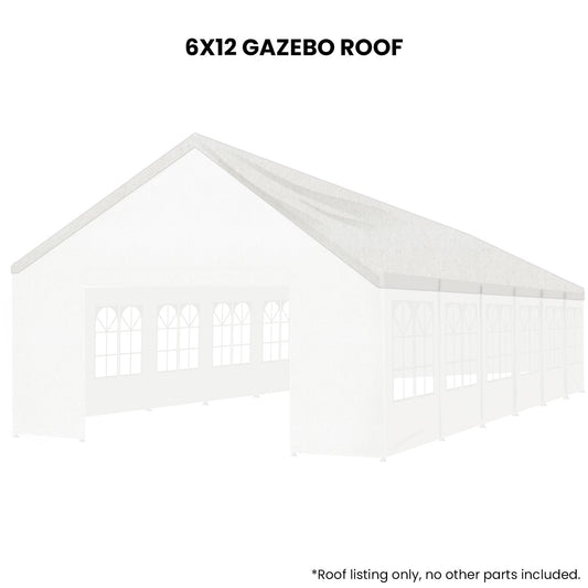 Wallaroo 6x12 White Premium Outdoor Event Marquee Roof Spare Part V240-ROOF-6X12-CPT-WH