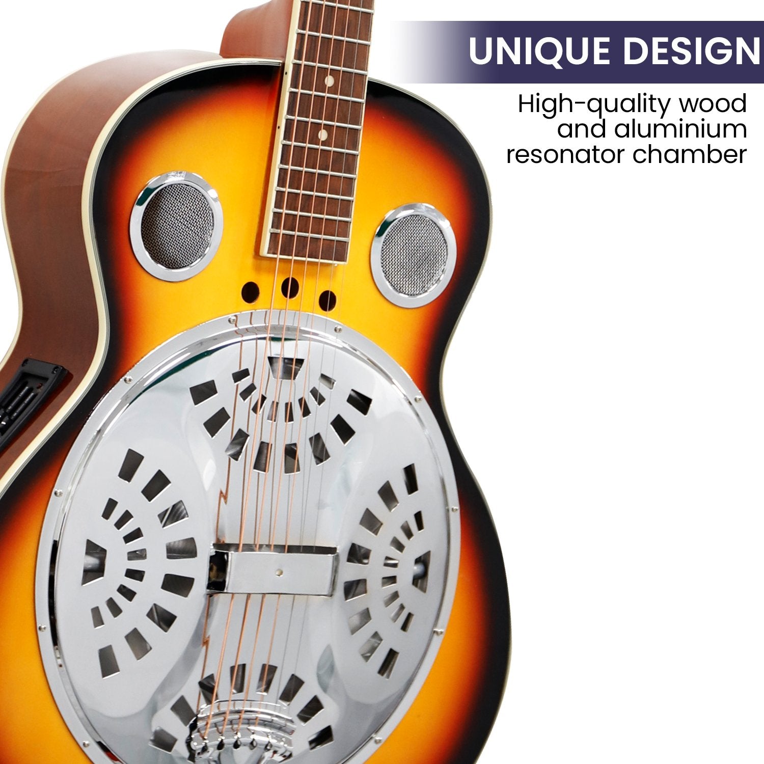 Karrera 40in Resonator Guitar - Sunburst V240-RSN-NC40-SB