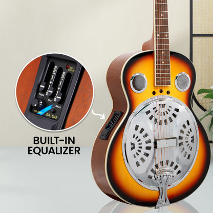 Karrera 40in Resonator Guitar - Sunburst V240-RSN-NC40-SB
