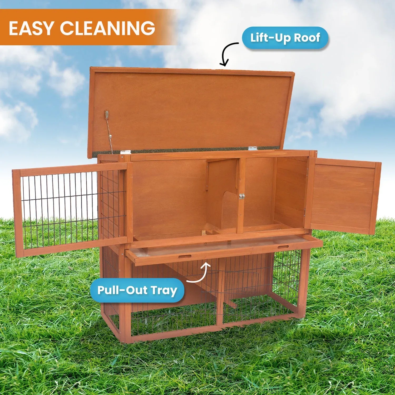 Little Buddies 2-Storey Wooden Pet Rabbit Hutch V240-S0123