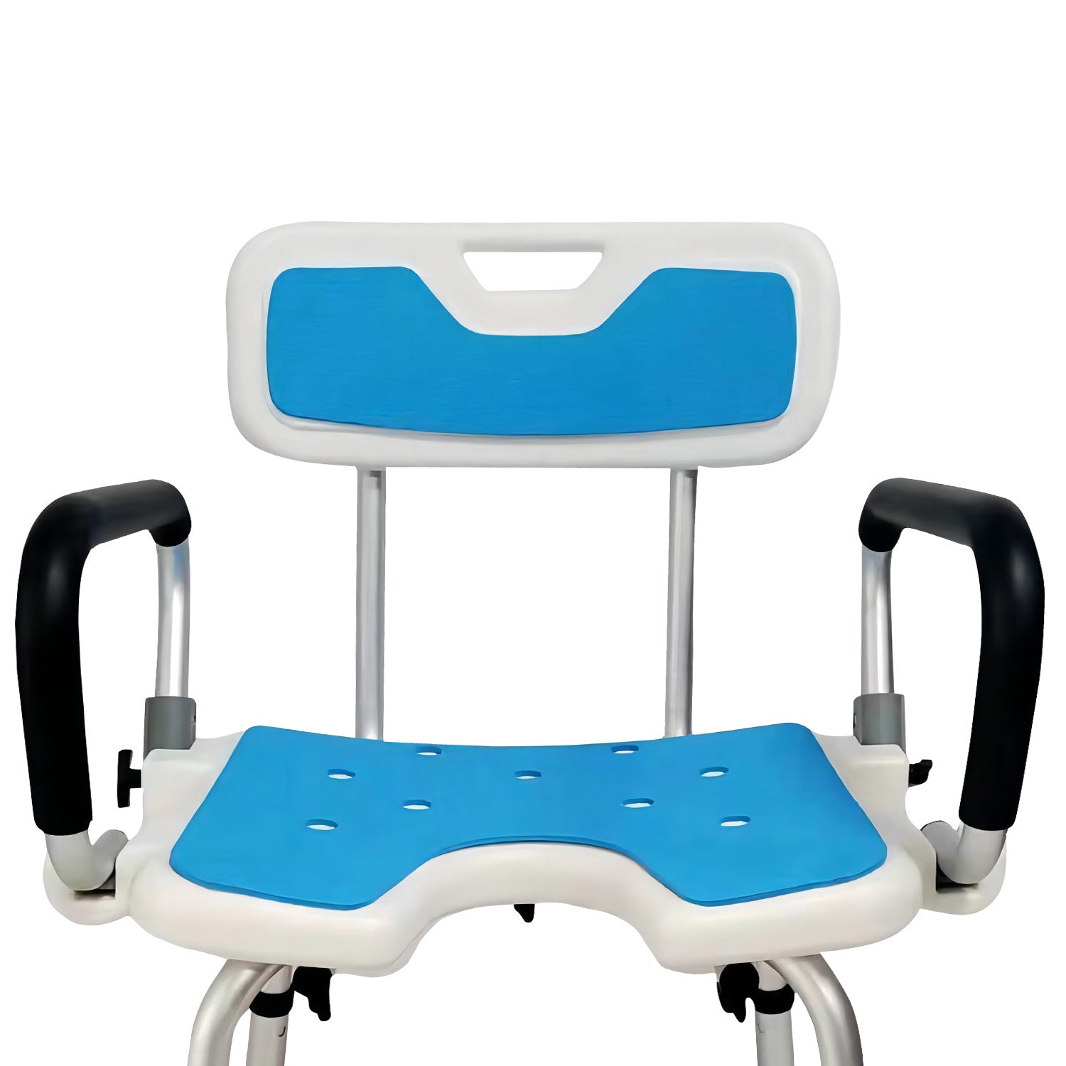 Orthonica Height Adjustable Aluminium Shower Chair With Adjustable Armrests V240-SHC-MAS-040-15L
