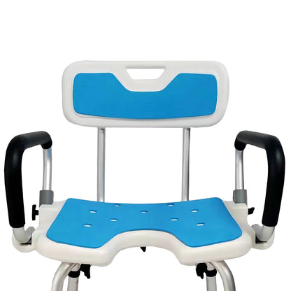 Orthonica Height Adjustable Aluminium Shower Chair With Adjustable Armrests V240-SHC-MAS-040-15L