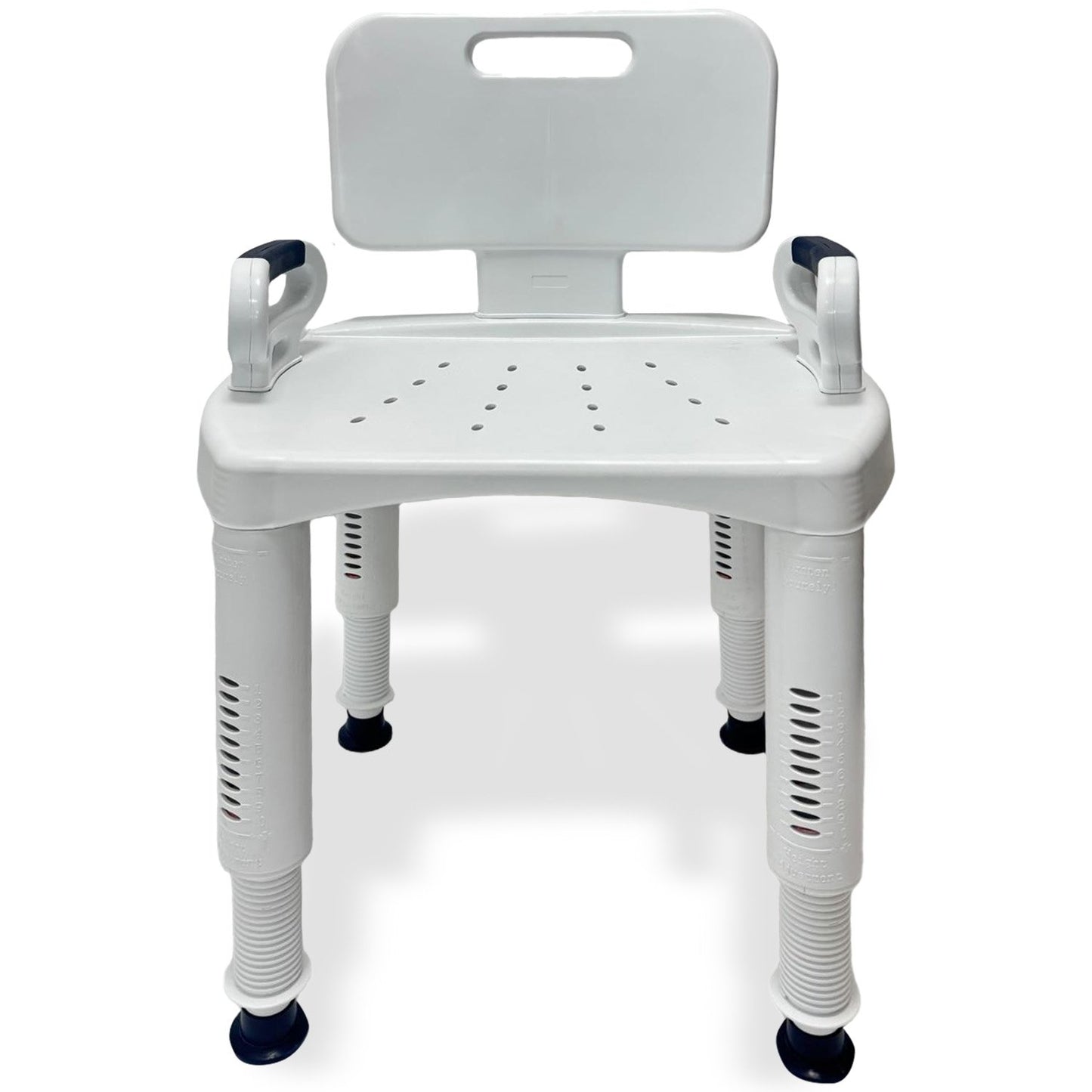 Orthonica Premium Adjustable Shower Chair with Armrests 158kg Capacity V240-SHC-MAS-073-WH